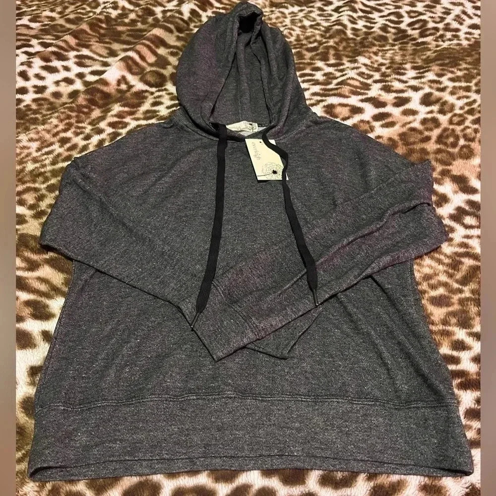 Grey Everleigh long sleeve  hooded Sweater